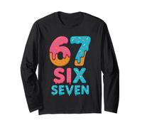 67 Sixty Seven Donut Icing Sprinkle 67th Birthday Long Sleeve T-Shirt