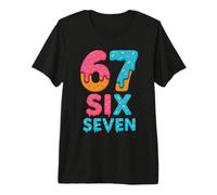 67 Sixty Seven Donut Icing Sprinkle 67th Birthday Premium T-Shirt