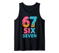 67 Sixty Seven Donut Icing Sprinkle 67th Birthday Tank Top