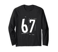 67 Sixty Seven Version 2 Funny Meme Brainrot Gen Z Gen Alpha Long Sleeve T-Shirt