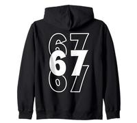 67 Sixty Seven Version 5 Funny Meme Brainrot Gen Z Gen Alpha Zip Hoodie