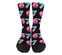 67 Socks | 67 Socks Meme | 6 7 Meme Ice Cream Novelty Six Seven Sock | Funny Christmas Half Calf Sock For Boys Girls Men Women