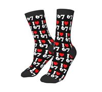 67 Socks Funny Patterned 6 7 Six Seven Socks Cotton Stockings