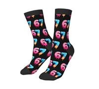 67 Socks Funny Patterned 6 7 Six Seven Socks Cotton Stockings