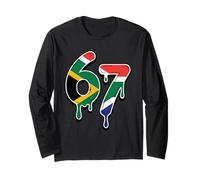 67 South Africa Six Seven South African Flag Long Sleeve T-Shirt
