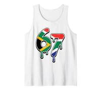 67 South Africa Six Seven South African Flag Tank Top