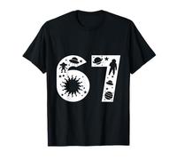 67 Space UFO Astronaut Planet Number Graphic Design T-Shirt