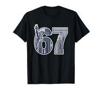 67 Statue Liberty Empire State Graphic T-Shirt