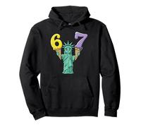 67 Statue Liberty Six Seven Ice Cream Drip Funny Pullover Hoodie