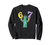 67 Statue Liberty Six Seven Ice Cream Drip Funny Sweatshirt