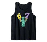 67 Statue Liberty Six Seven Ice Cream Drip Funny Tank Top