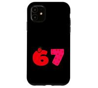 67 Strawberry Berry Fruit Playful Food Style Number Bold Case for iPhone 11