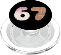 67 Sweet Dessert Style Number Illustration Graphic PopSockets PopGrip for MagSafe