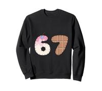 67 Sweet Dessert Style Number Illustration Graphic Sweatshirt