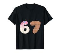 67 Sweet Dessert Style Number Illustration Graphic T-Shirt