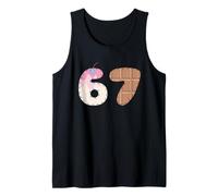 67 Sweet Dessert Style Number Illustration Graphic Tank Top