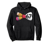 67 Teacher Pencil Apple Fun Back to School for Educators Pullover Hoodie