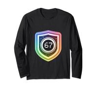 67 Tech Shield Digital Emblem Art Long Sleeve T-Shirt