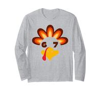 67 Thanksgiving Funny 6 7 Six Seven Turkey Social Media Meme Long Sleeve T-Shirt