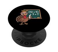 67 Thanksgiving T-Shirt Funny Turkey Math Teacher Mom PopSockets Adhesive PopGrip