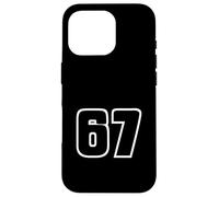 67 Urban Sports Outline Number Modern Street Style Design Case for iPhone 16 Pro