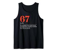67 Verb Surrender to The Cosmic Shrug 67th Birthday Tank Top