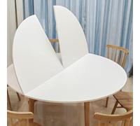 67'' White Round Folding Table - Portable Wooden Banquet Table Top, No Legs, Easy Storage, Ideal for Events, Parties, Weddings, Outdoor Gatherings & More