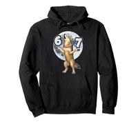 67 Wolf Howling Full Moon Gen Alpha Kids Teens Slang Meme Pullover Hoodie