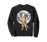 67 Wolf Howling Full Moon Gen Alpha Kids Teens Slang Meme Sweatshirt