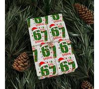 67 Wrapping Paper, 27.56 * 19.69 Inche 6 7 Meme Christmas Wrapping Paper, Funny Six Seven WrappingPaper Sheets, Tear Resistant Gift WrappingPaper, For Birthday Halloween New Year Hoilday(Style A)