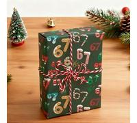 67 Wrapping Paper, 47.5X450CM 67 Meme Funny Christmas Wrapping Paper,Novelty Six Seven Edition Birthday Wrapping Papers Roll,For Holiday Present Gift (GREEN-B, 47.5 * 180CM)