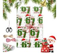 67 Wrapping Paper, 90 * 50cm 67 Christmas Wrapping Paper, Funny Gift 6 7 Wrapping Papers, White & Green DIY Gift Wrapping Papers (white)