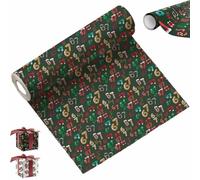 67 Wrapping Paper, Funny 6 7 Wrapping Paper Christmas, Six Seven Holiday Wrap Paper Roll for Kids, 19in Wide Birthday Xmas Santa Festive Present Wrapping Rolls(36in Green)
