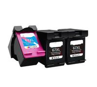 67 XL Ink Cartridge for DeskJet Plus 4140 4152 4155 4158 1225 2732 2752 Printers(3pcs)