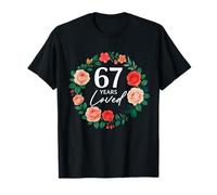 67 Years Loved Rose Flower 67 Year Old Women 67th Birthday T-Shirt