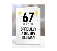 67 Years Old, Officially a Grumpy Old Man Card, Funny, Joke, Gift, 67th Happy Birthday, Presents for, Dad, Daddy, Grandad, Husband, Uncle, Him, Male, A5-164_39