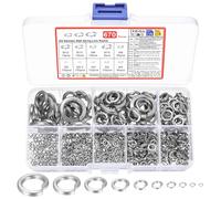 670 Pcs Spring Washers Assorted, Metric Metal Spring Lock Washers, Stainless Steel Split Locking Washer Assortment Kit for Home Factories Shops, M2 M2.5 M3 M4 M5 M6 M8 M10 M12 M14 Washerss