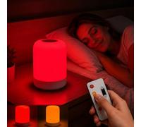 670nm Red Light for Sleep, 2 Color Dimmable Rechargeable Portable Bedside Lantern with Touch & Remote Control for Stress Relief, Travel, Nursery and Yoga,Sleep Lamp for Adults & Kids Bedroom Use