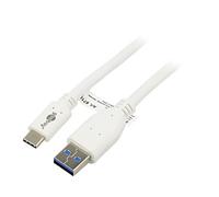 67188 cable USB 3.0 USB A male, USB C male 1 m white 5 Gbps GOOBAY