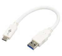 67189 cable USB 3.0 USB A male, USB C male 0.2m white 5Gbps GOOBAY