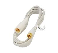 67287 Cable 1.5m F-connector, white on both ends 75Ω GOOBAY