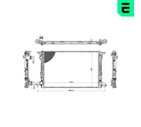 ERA 673242 Engine radiator