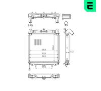 ERA 673343 Engine radiator