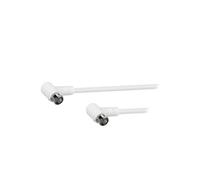 67342 cable 2.5 m square F plug "quick", white on both sides 75Ω Goobay