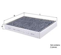 Cabin Filter LAK675/2/S Mahle 5A1BDB6 64115A18B11 64115A18B28 64115A1BDB6