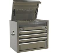 675 x 460 x 565mm PREMIUM Stainless Steel Topchest Tool Chest - 4 Drawer Storage