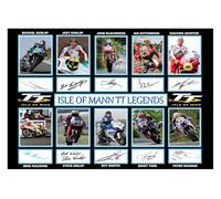 676 Isle Of Man TT Legends x10 Signed A4 Photograph (21 X 297 CM) Art Work Wall Art Display (REPRINT) #####