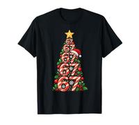 67Funny Christmas Tree Candy Cane Meme Design T-Shirt