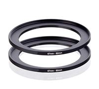 67mm-82mm Step Up Ring [67mm Lens to 82mm Filter], FANZR Camera Lens Filter Adapter Ring Lens, Premium Aluminum (2 Pack)