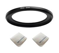 67mm Lens to 52mm Camera Lens Adapter 67mm to 52mm Step Down Ring Adapter Ring for All Brands of UV ND CPL, with Premium Lens Wiping Cloth 2 Pack (67mm-52mm)